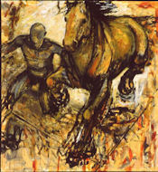 Painting, Horse and Man, By Carole Bolsey